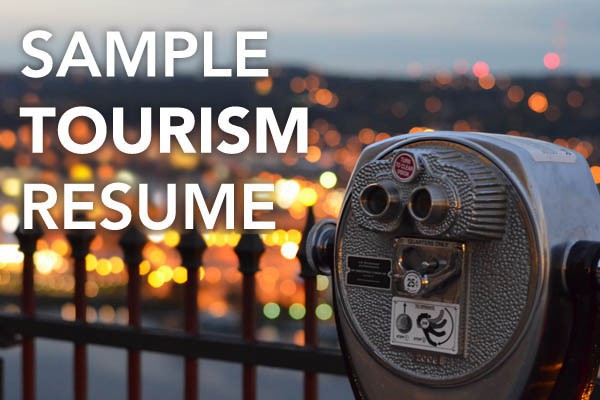 sample tourism resume